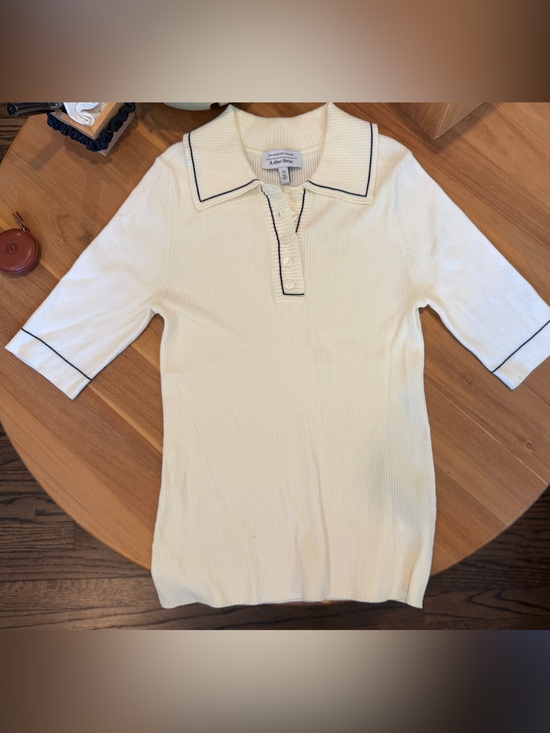 & Other Stories Tops - & Other Stories Rib-Knit Polo-Collar Top
